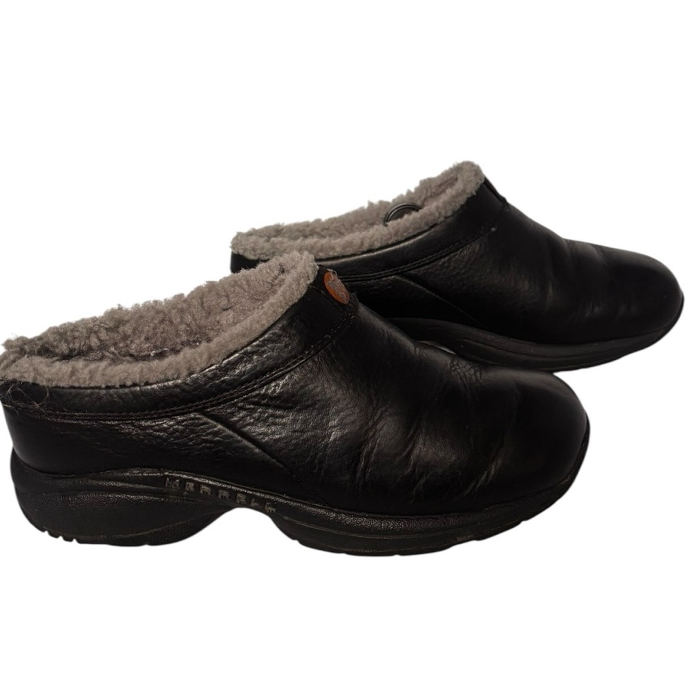 Merrell Encore Leather Faux Fur Lined Clogs Size 7 - Picture 7 of 9